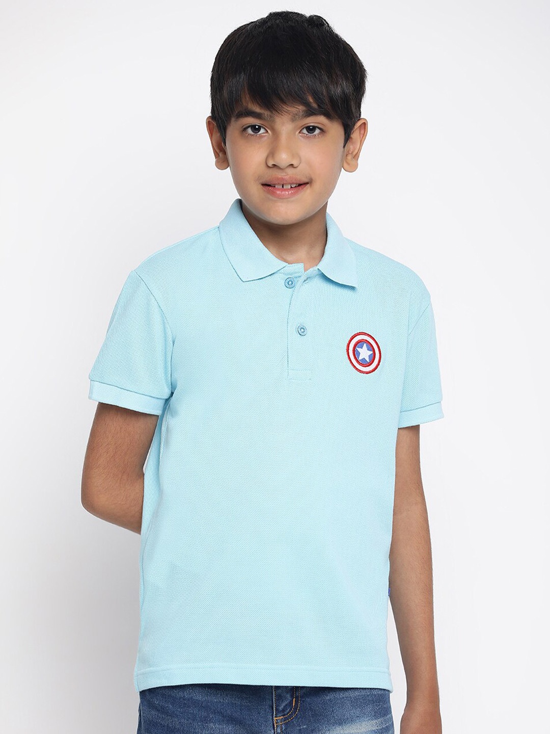 

Lil Tomatoes Boys Polo Collar Short Sleeve T-shirt, Blue