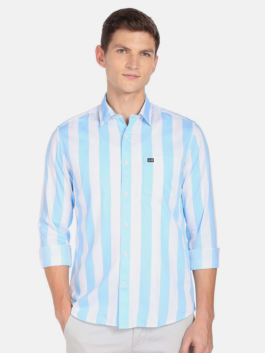 

Arrow Sport Slim Fit Striped Cotton Casual Shirt, Blue