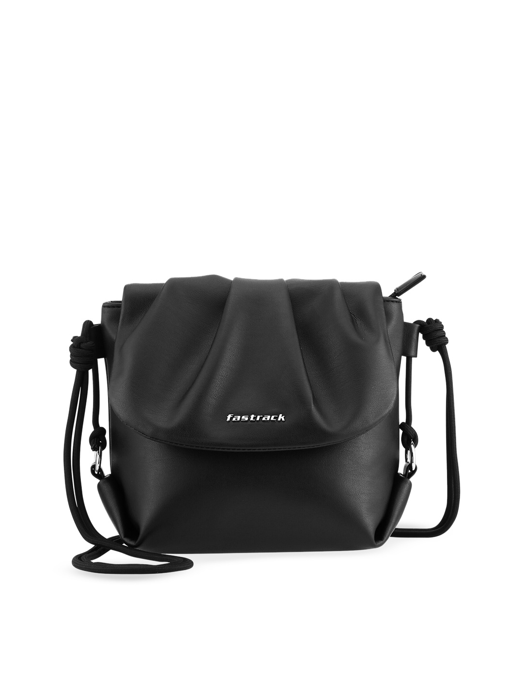 

Fastrack Structured Sling Bag, Black