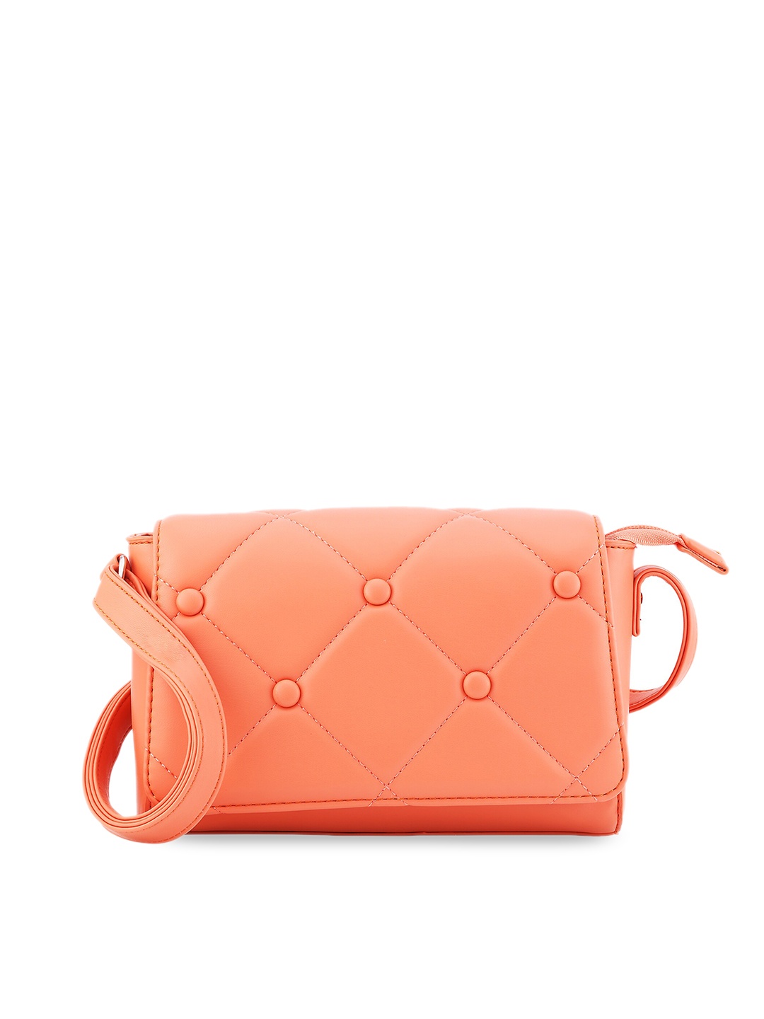 

Fastrack Quilted Structured Sling Bag, Coral