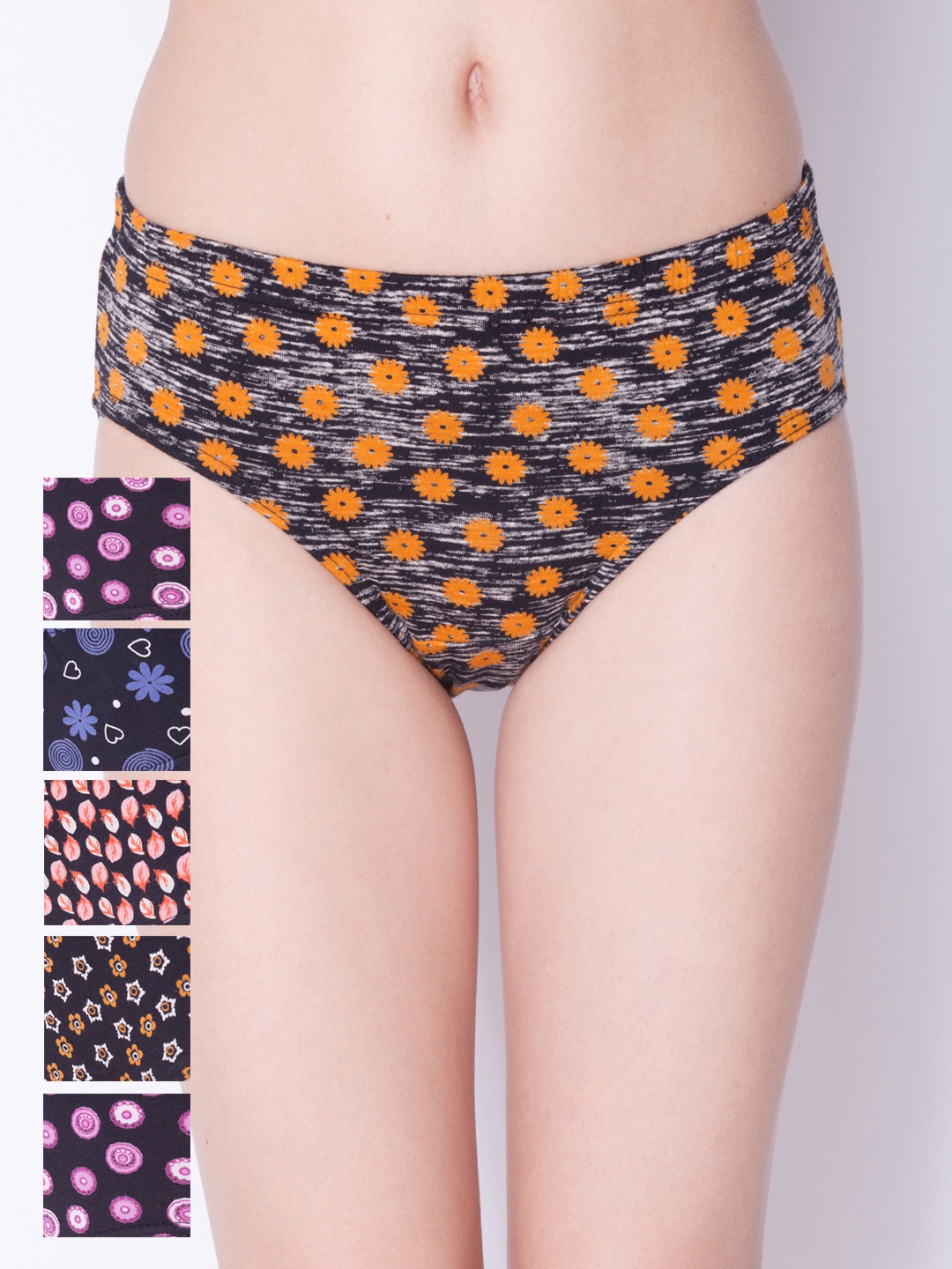 

Dollar Missy Pack of 6 Combed Cotton Printed Hipster Briefs 121P-MULTI2-PO6, Multi