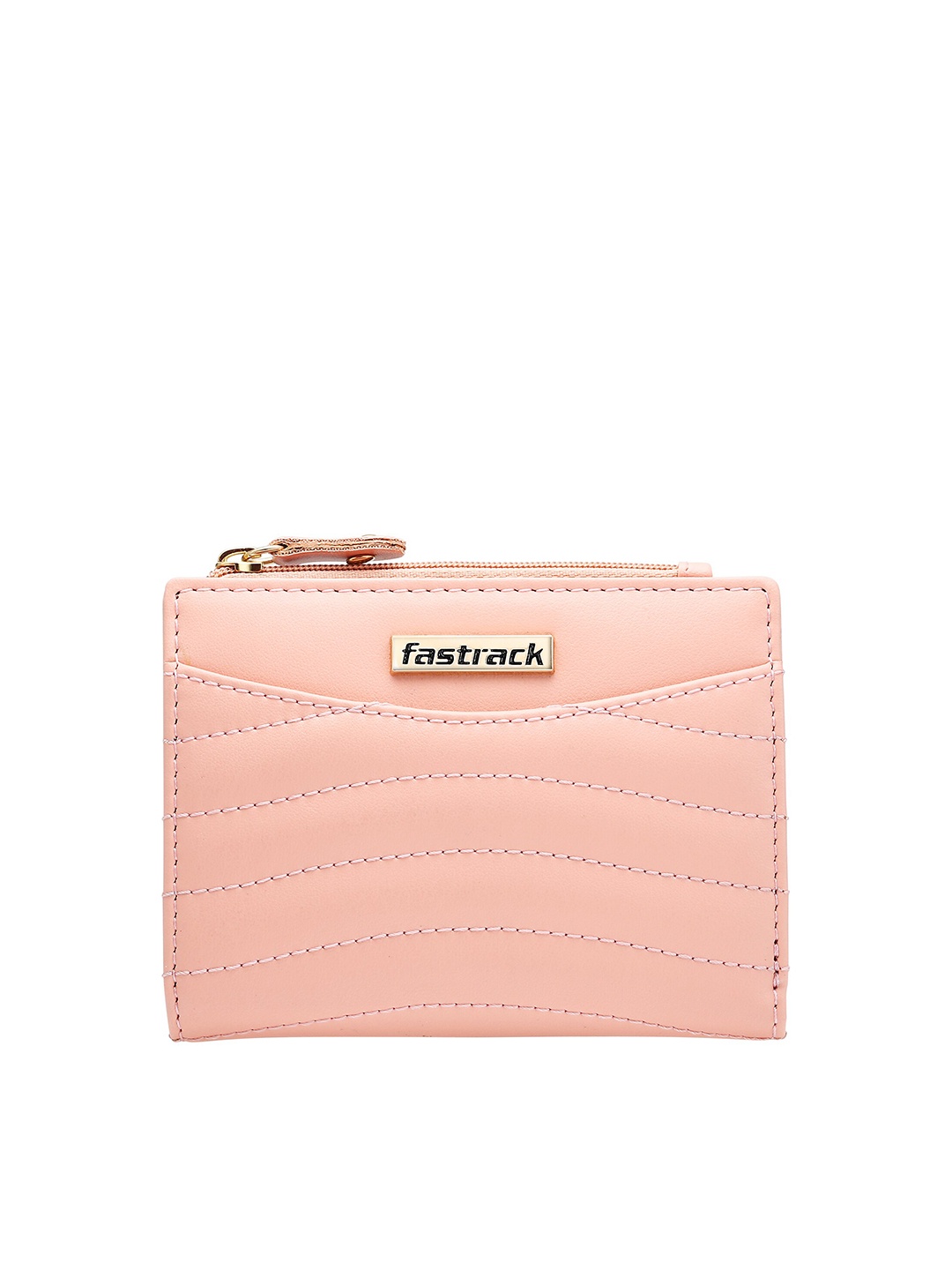 

Fastrack Women Textured Two Fold Wallet, Pink