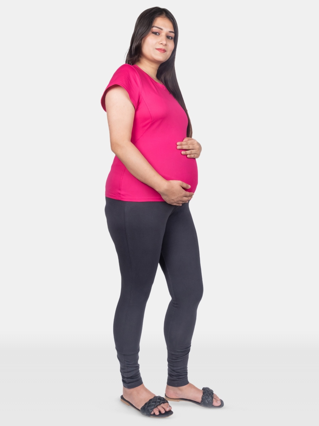 

Mylo High-Rise Maternity Ankle Length Leggings, Grey
