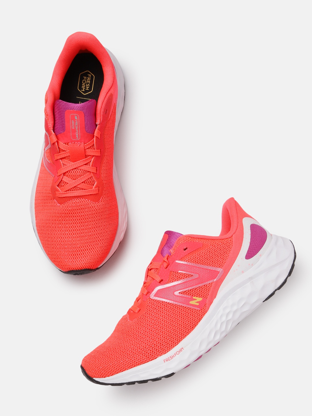 

New Balance Women Woven Design Running Shoes, Coral