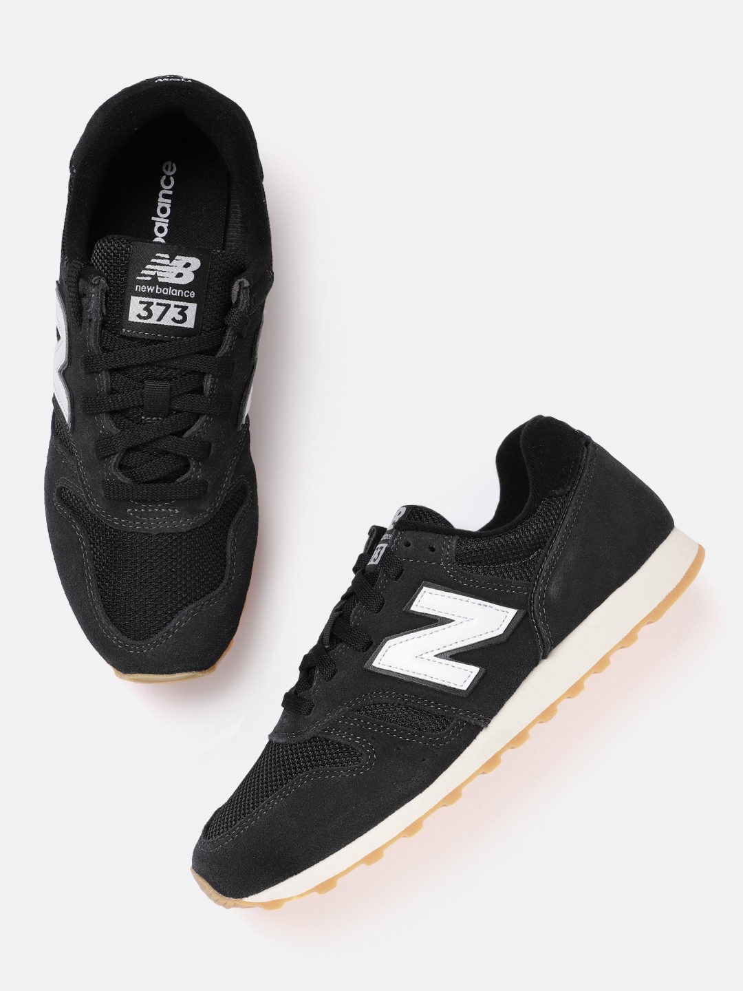 

New Balance Men Round Toe 373 Sports Shoes, Black