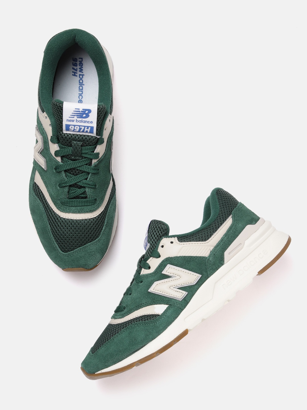 

New Balance Men Woven Design Sneakers, Green