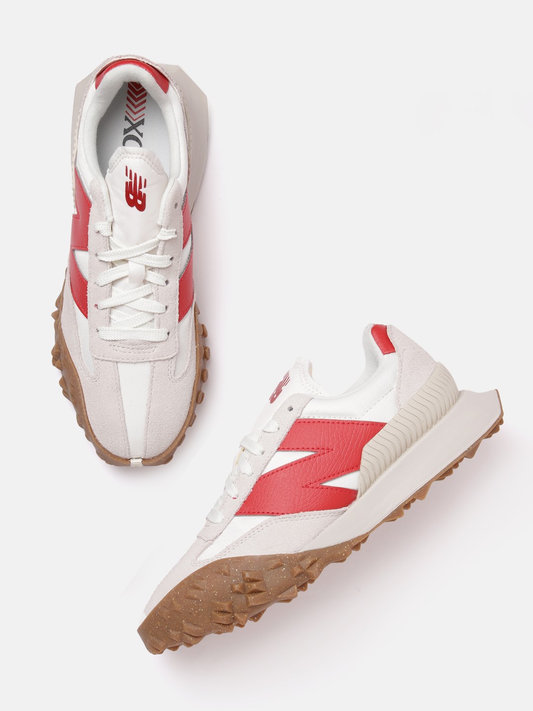 

New Balance Men Colourblocked Sports Shoes, Off white