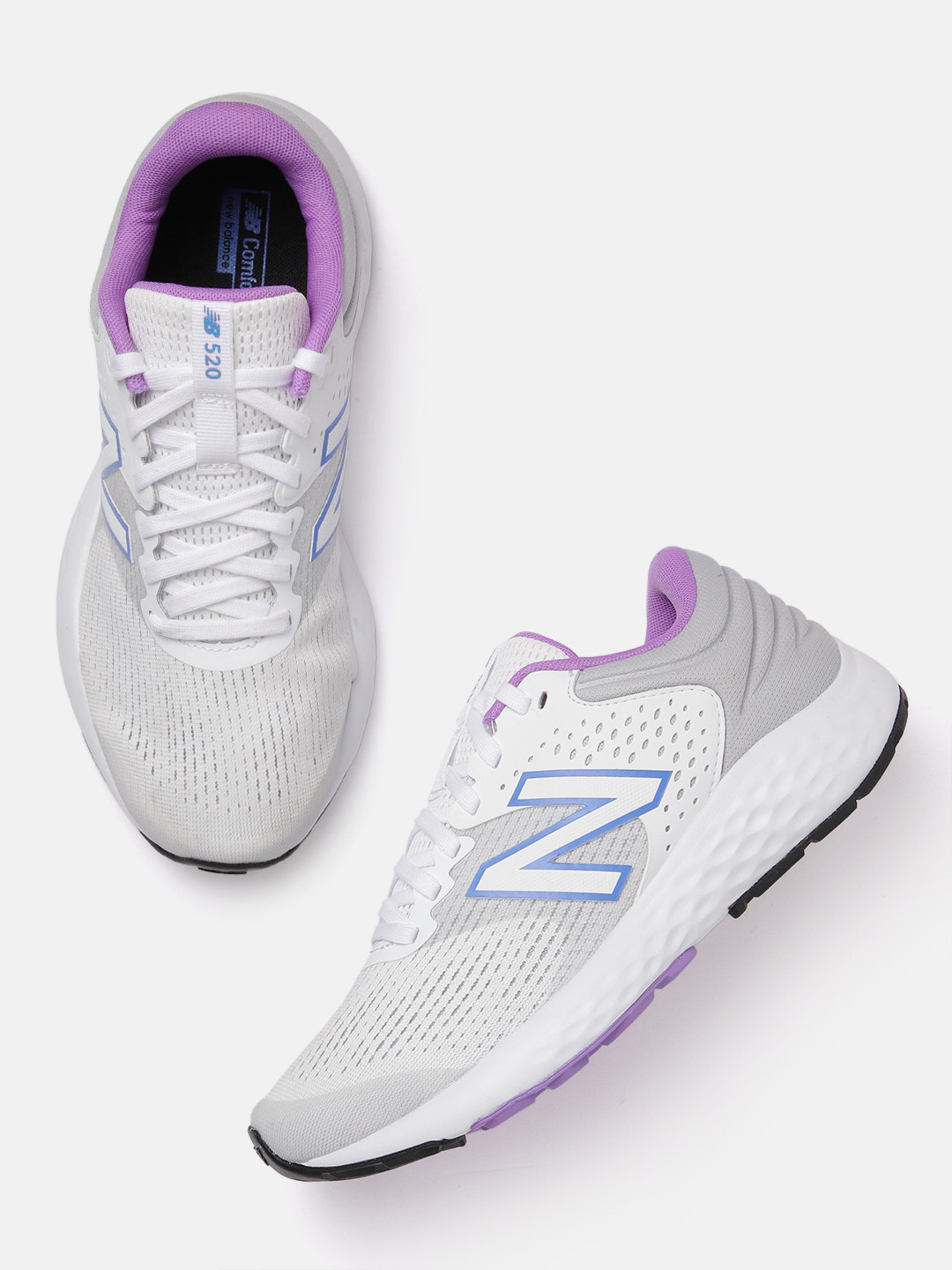 

New Balance Women Woven Design Running Shoes, White