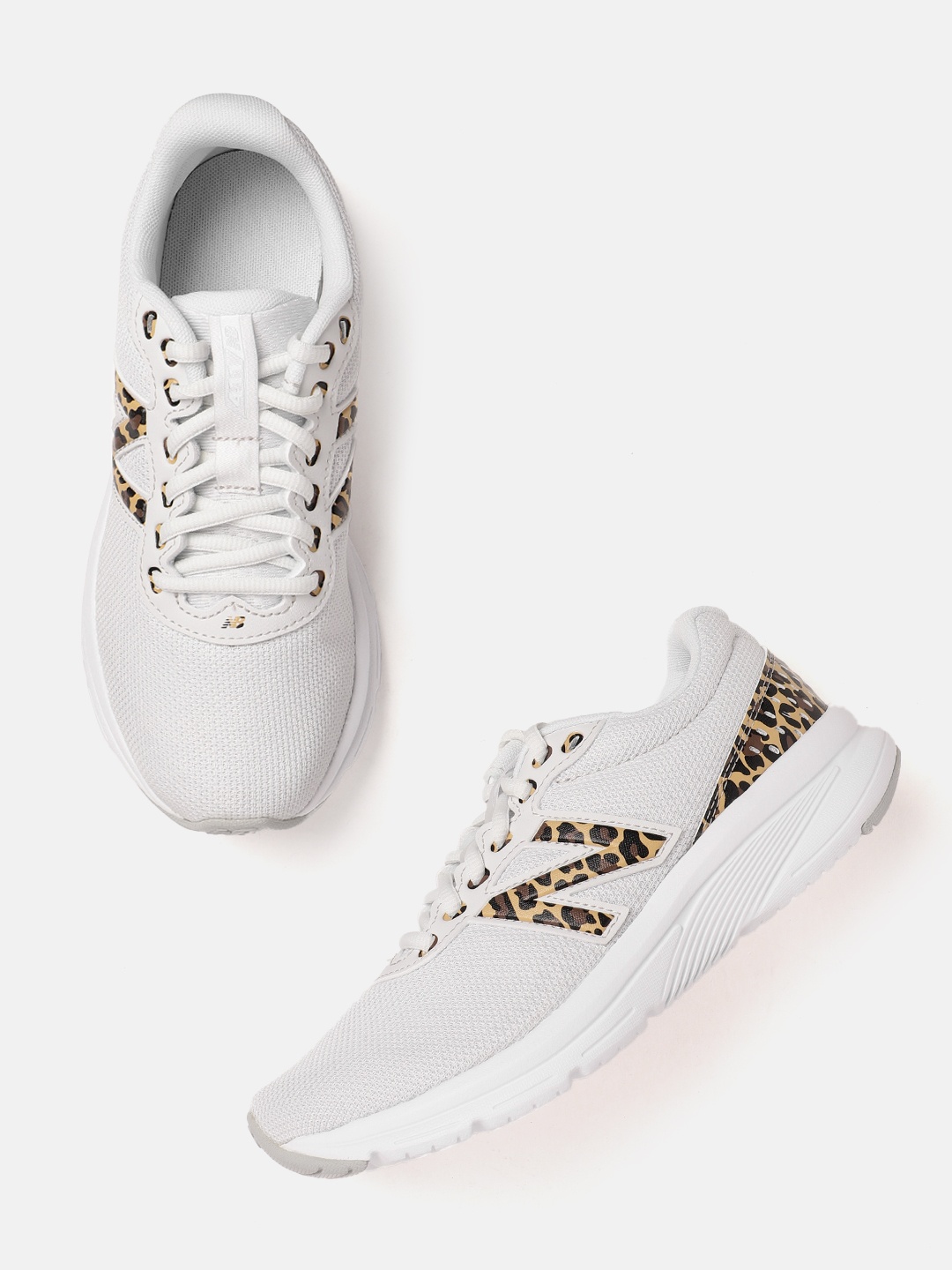 

New Balance Women Woven Design 411 Running Shoes, Off white