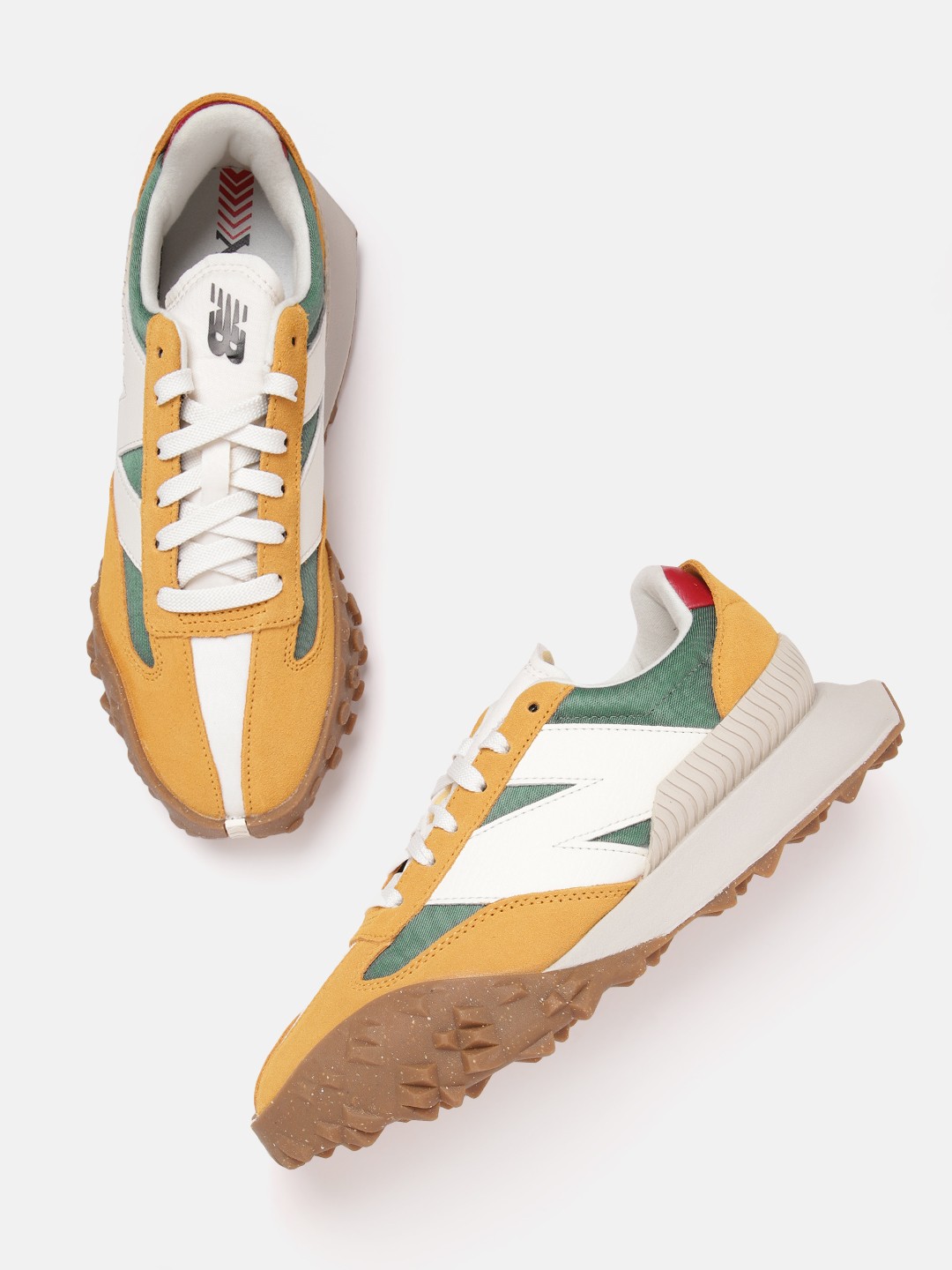 

New Balance Men Colourblocked XC72 Sports Shoes, Mustard