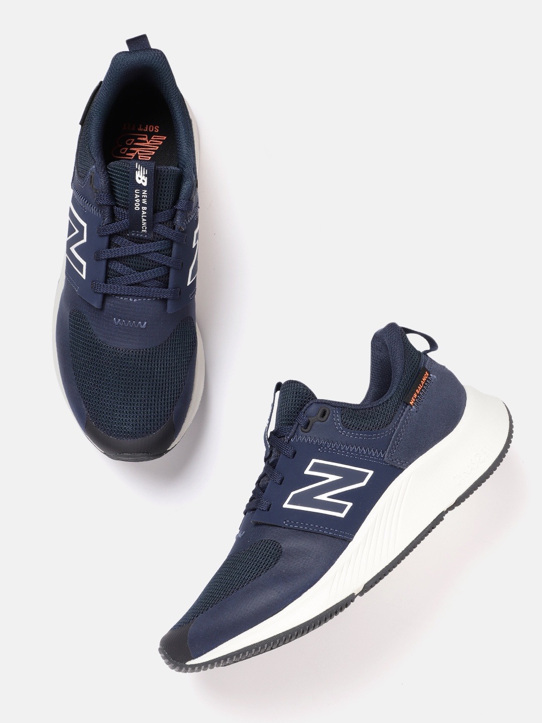 

New Balance Men Woven Design Running Shoes, Navy blue
