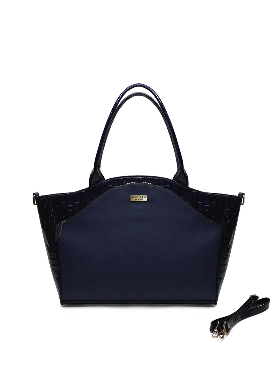 

MODERN MYTH Oversized Shopper Tote Bag, Blue