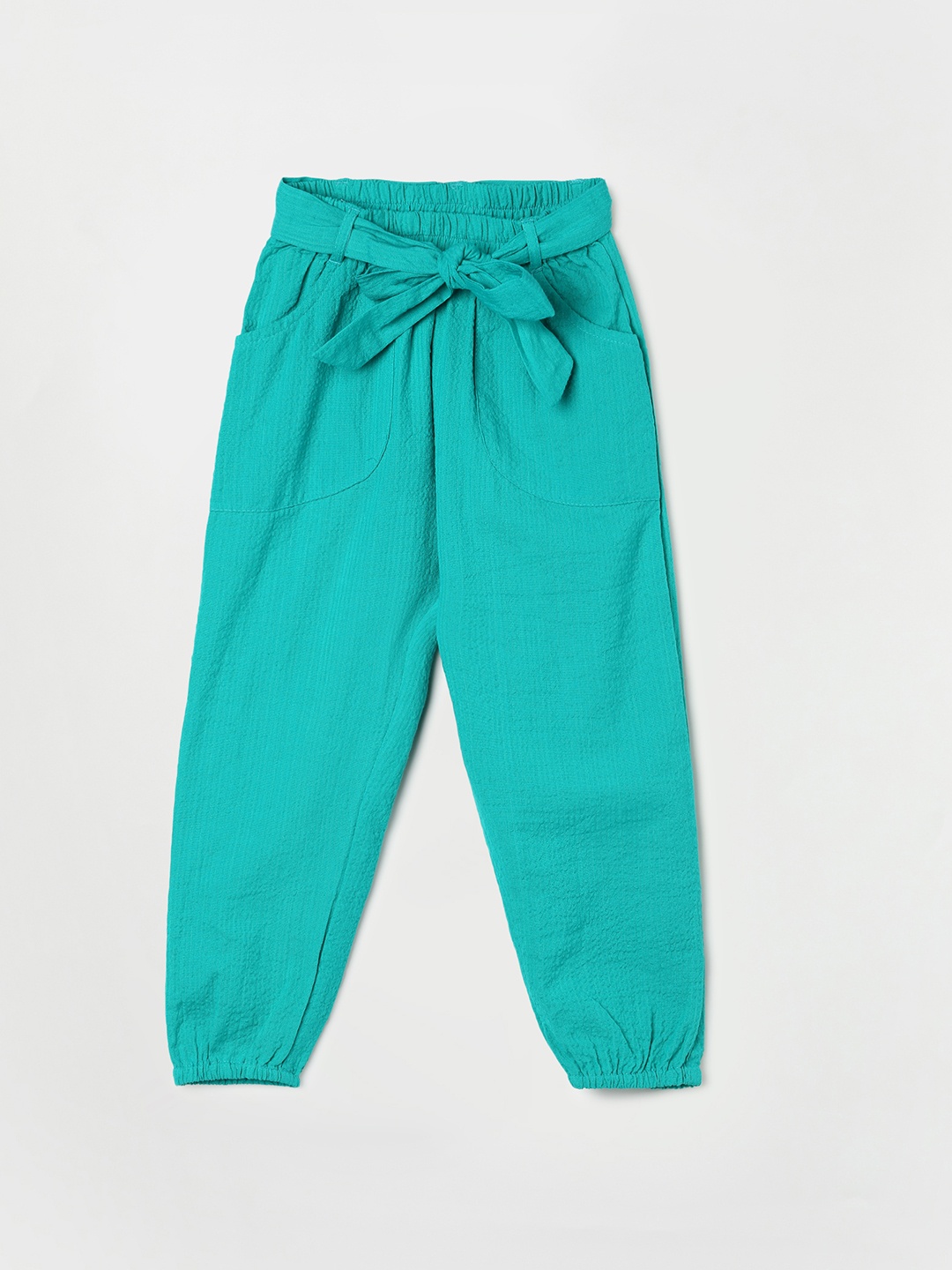 

Fame Forever by Lifestyle Girls Mid-Rise Pure Cotton Joggers, Green