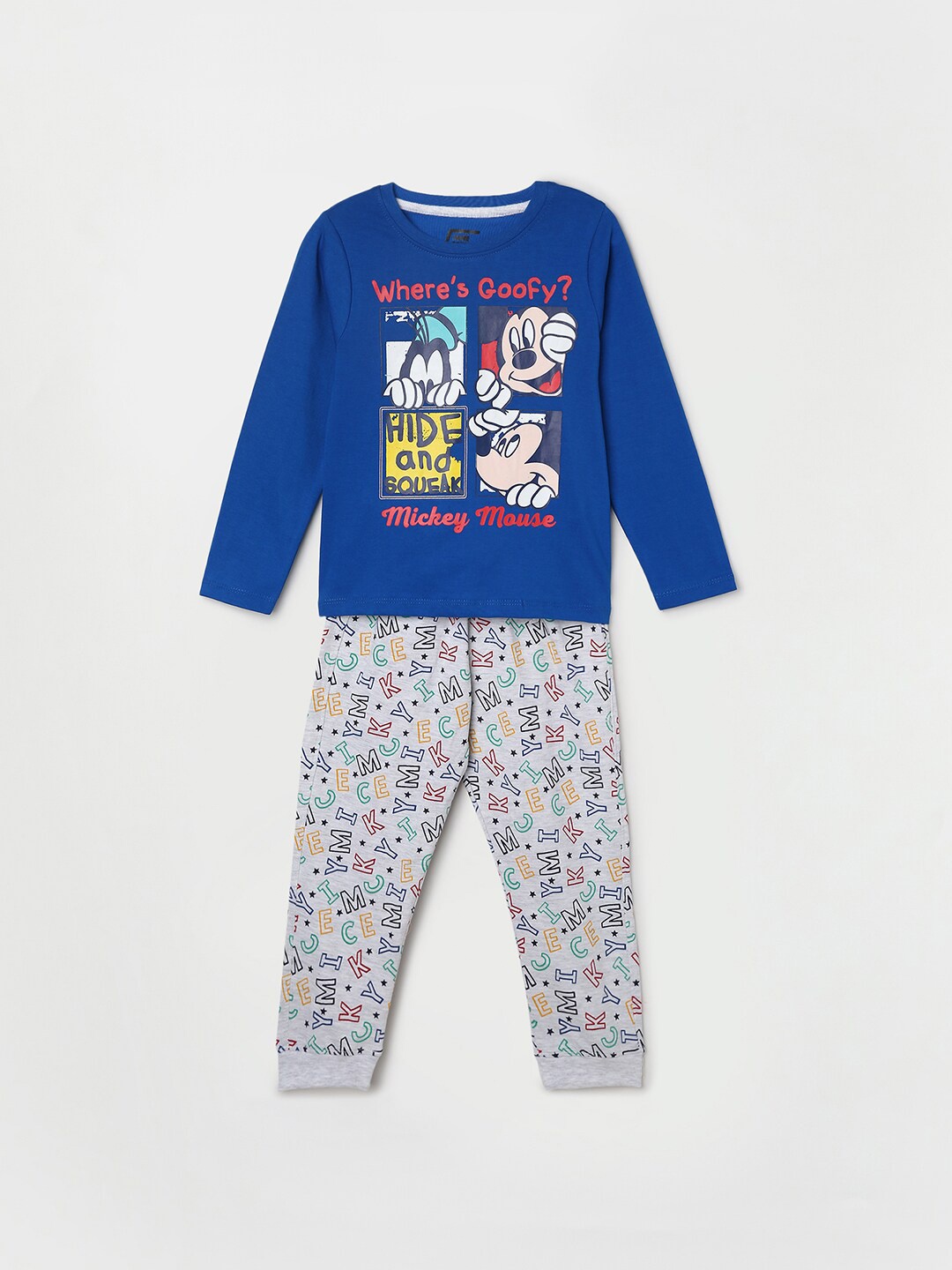 

Fame Forever by Lifestyle Boys Mickey & Friends Printed T-shirt with Pyjamas, Blue