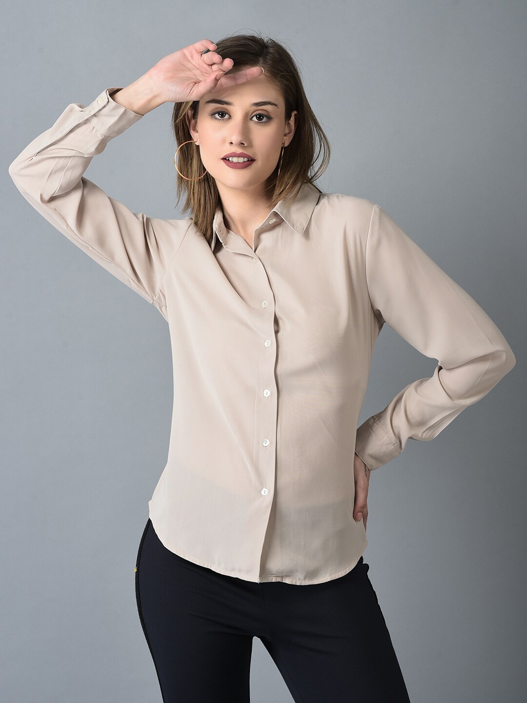 

CANOE Smart Regular Fit Casual Shirt, Beige
