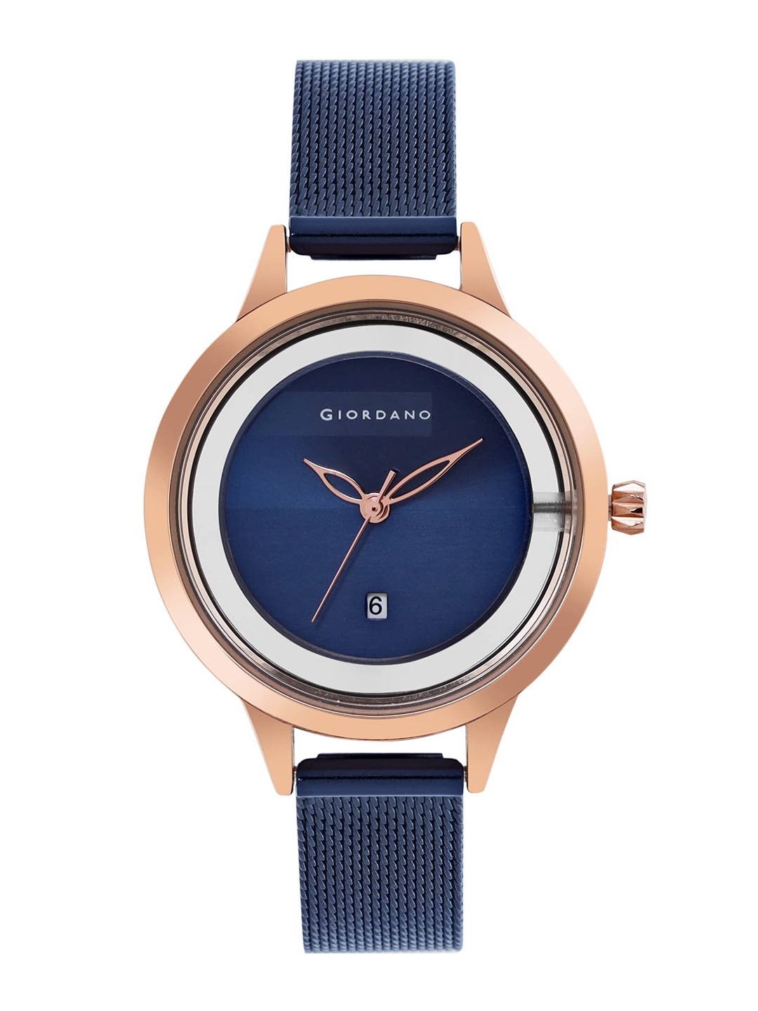 

GIORDANO Women Dial & Bracelet Style Straps Analogue Watch GD-60010-33, Blue