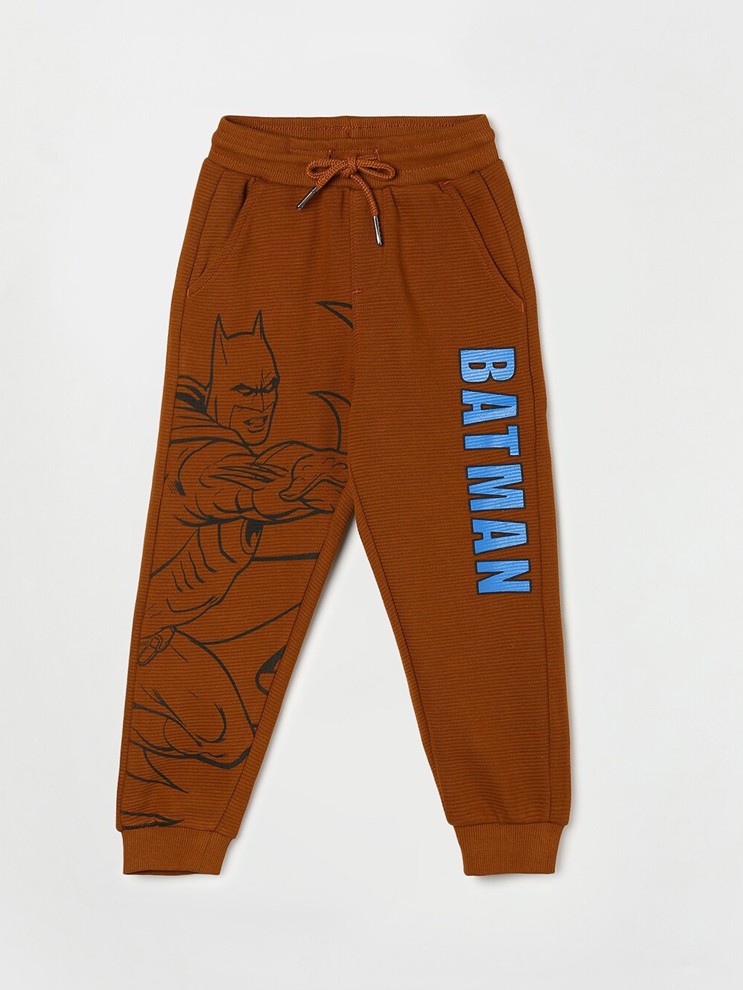 

Fame Forever by Lifestyle Boys Batman Printed Cotton Joggers, Brown