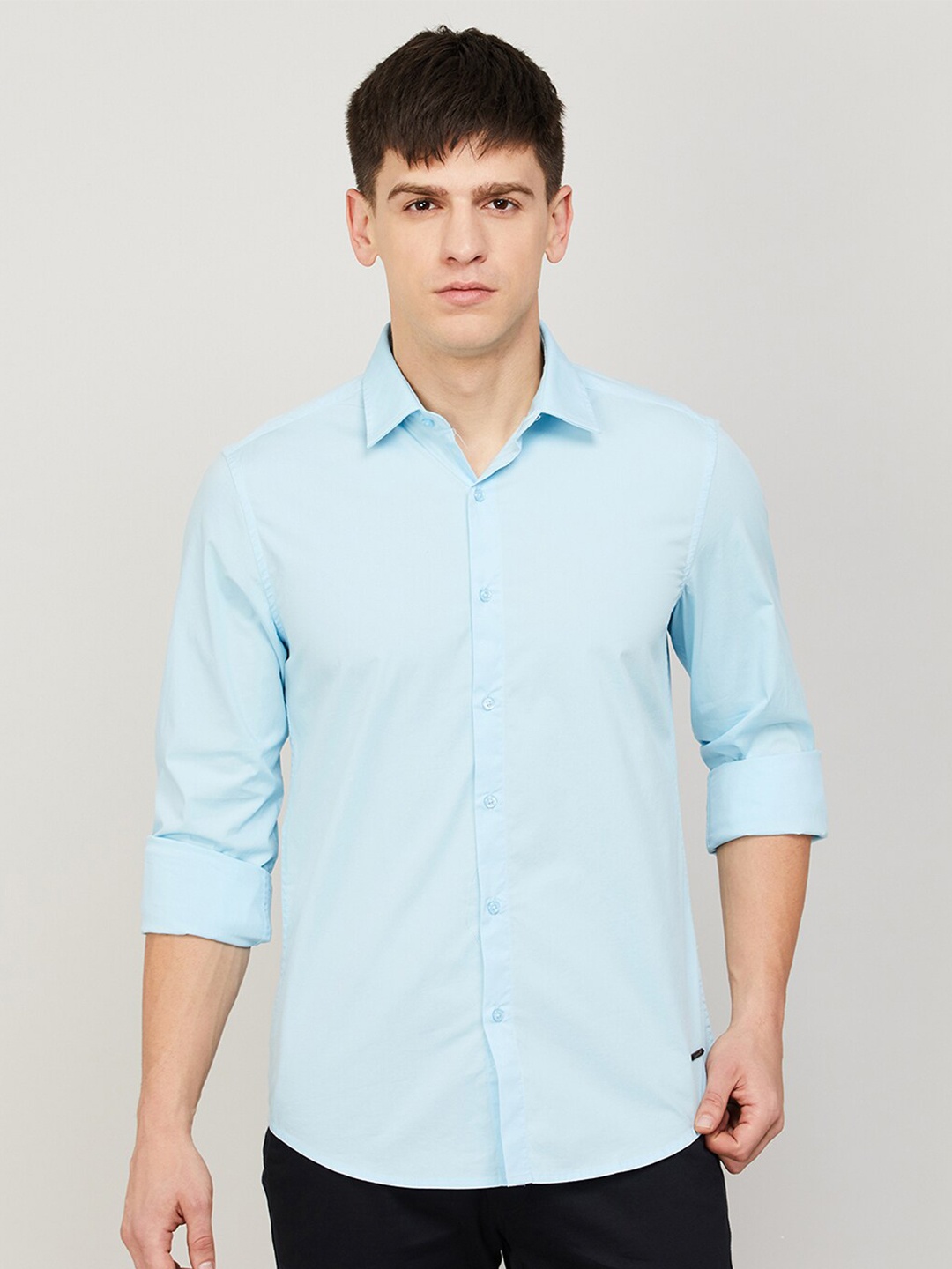 

Bossini Regular Fit Casual Cotton Shirt, Blue