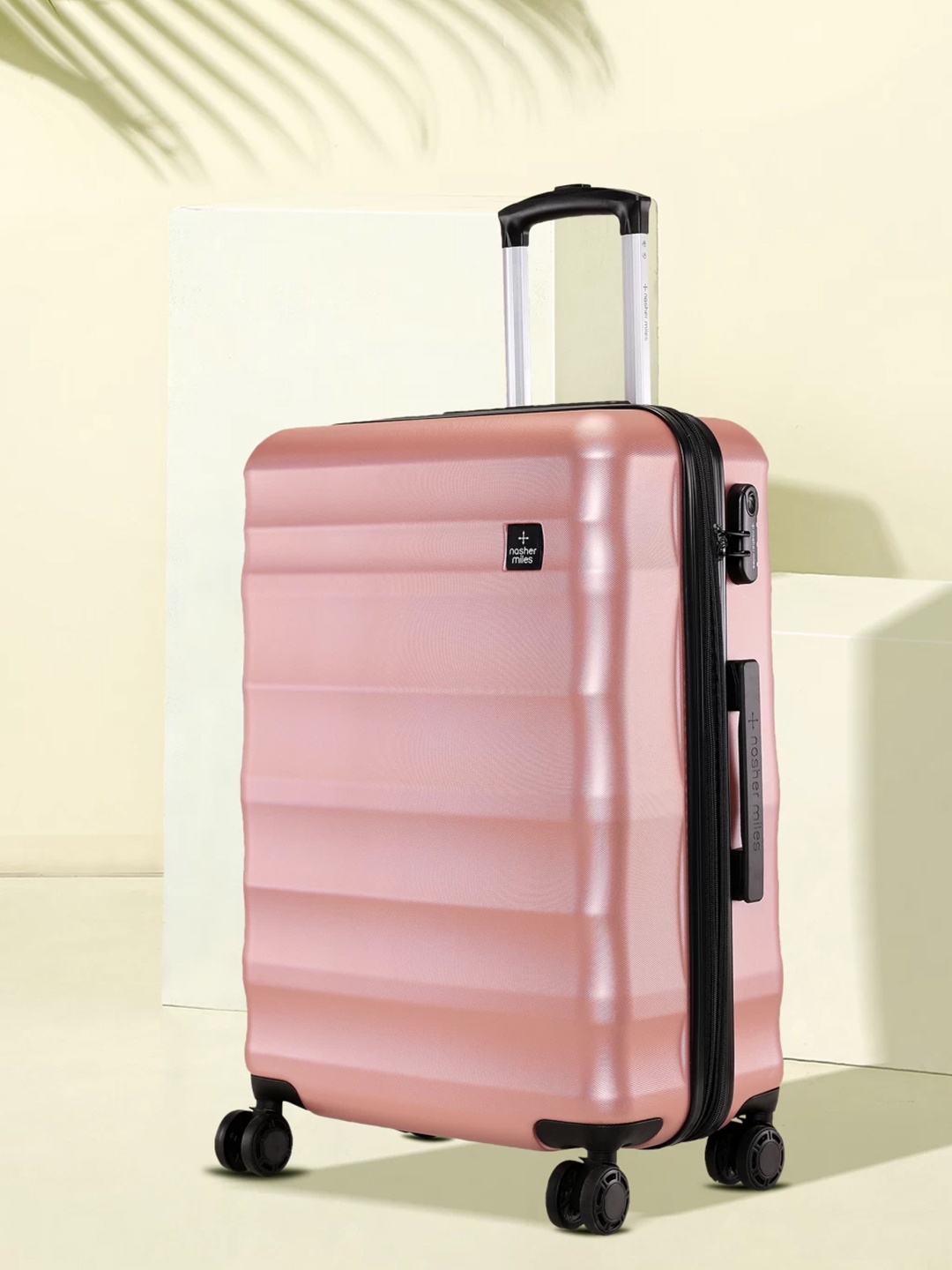

Nasher Miles Hard-Sided Medium Trolley Suitcase 86 L, Rose gold