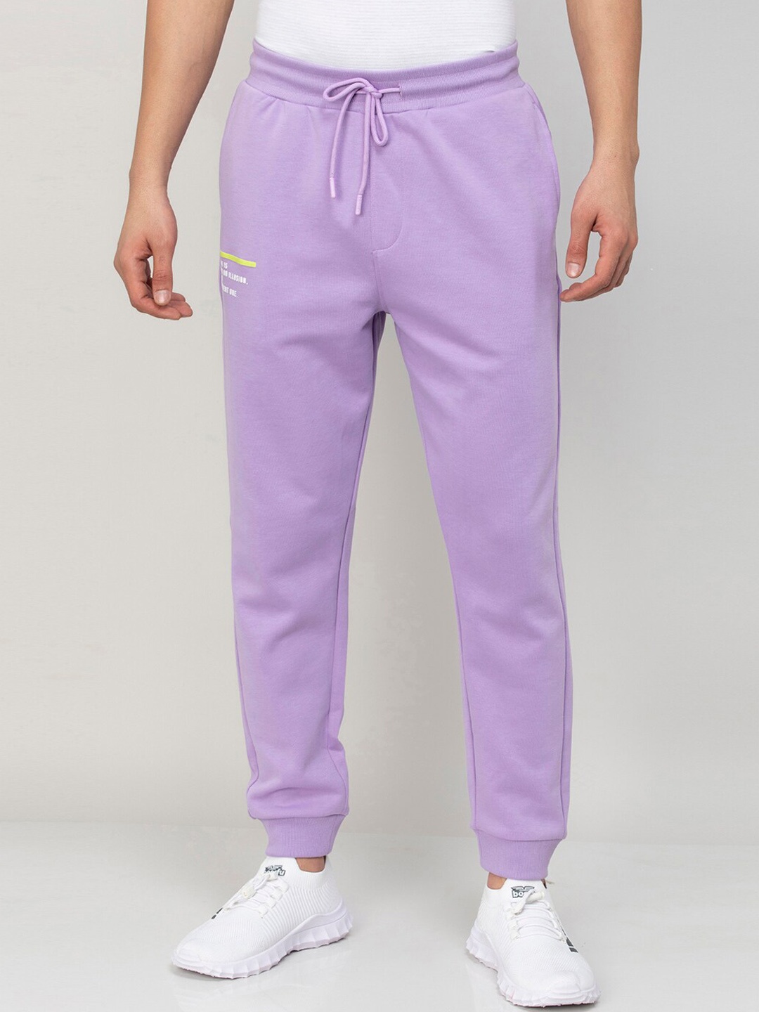 

Bossini Men Mid-Rise Regular Fit Joggers, Lavender