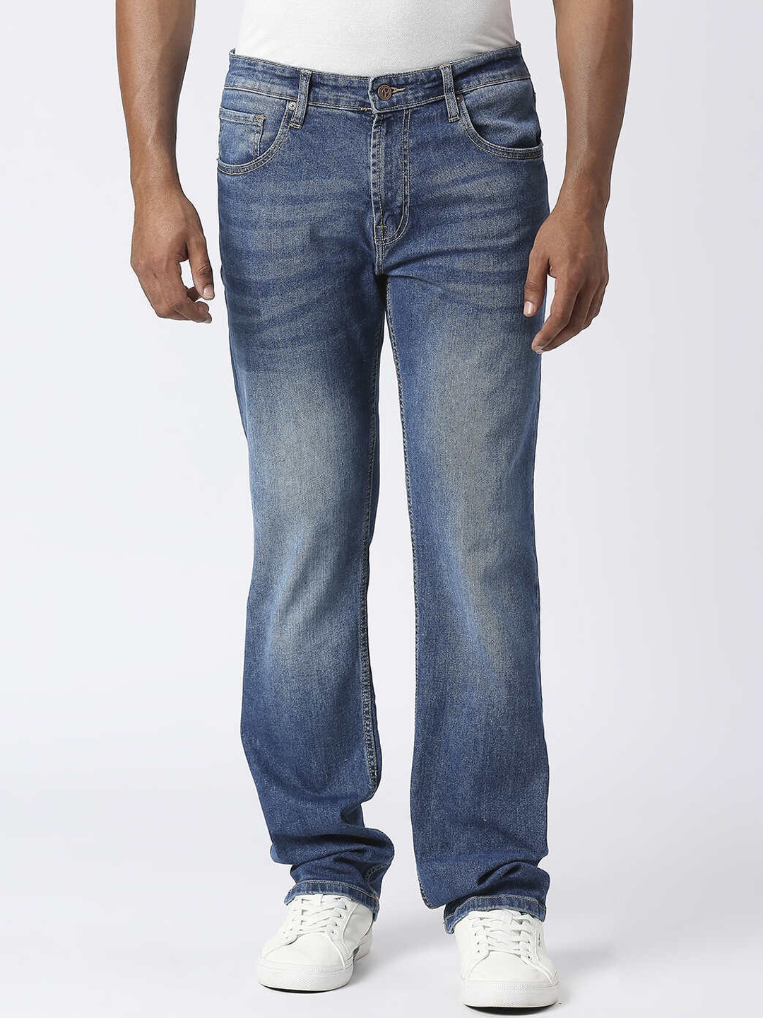 

Pepe Jeans Men Regular Fit Heavy Fade Cotton Jeans, Blue