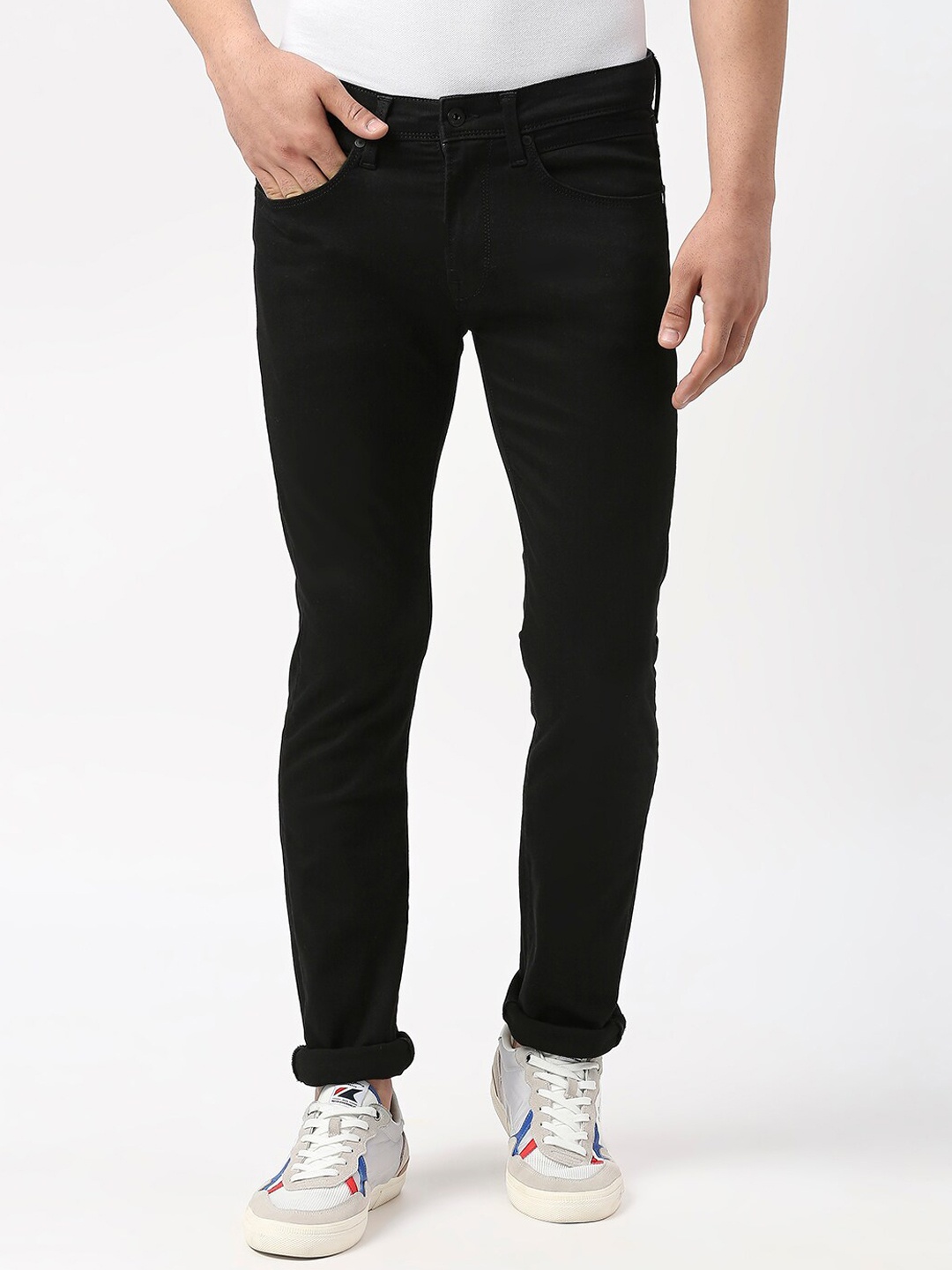 

Pepe Jeans Men Slim Fit Cotton Jeans, Black