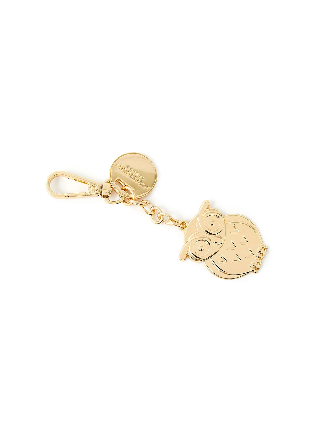 

Accessorize London Women's Owl Metal Keyring, Gold