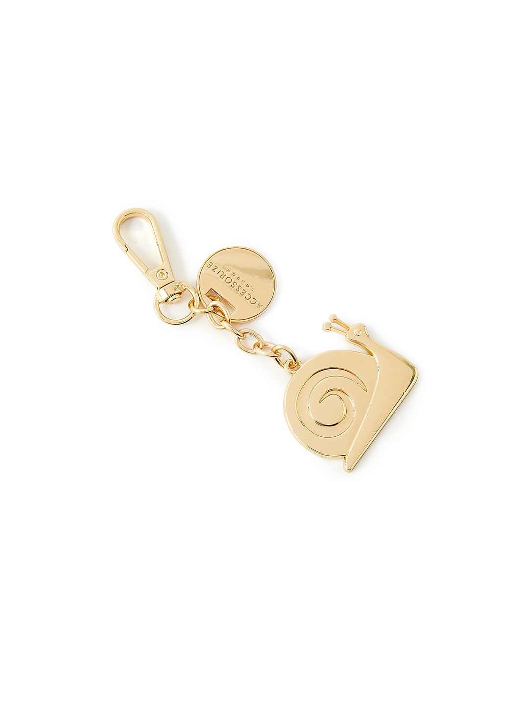 

Accessorize London Women Snail Metal Key Chain, Gold