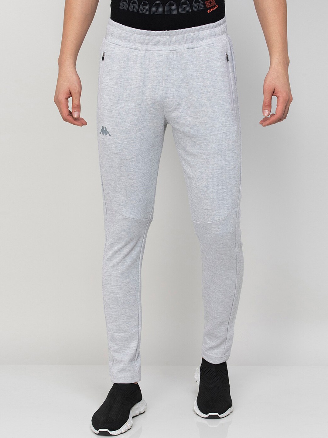 

Kappa Men Regular Fit Mid-Rise Track Pants, Grey