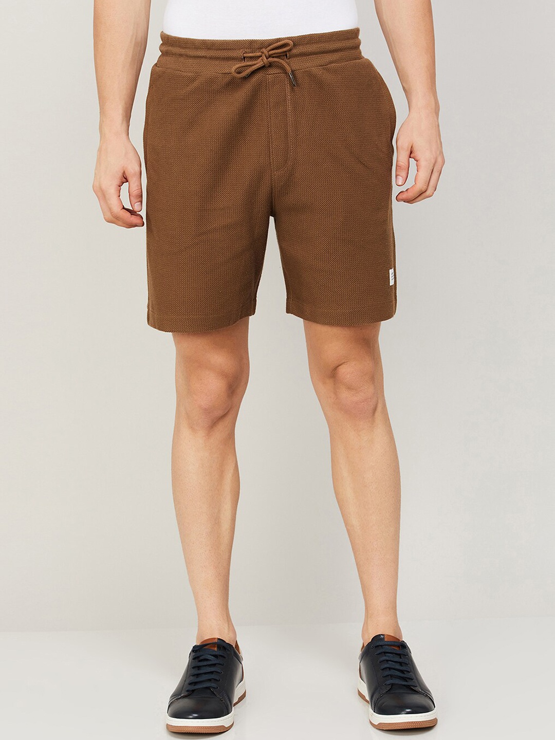 

Fame Forever by Lifestyle Men Cotton Mid-Rise Sports Shorts, Brown