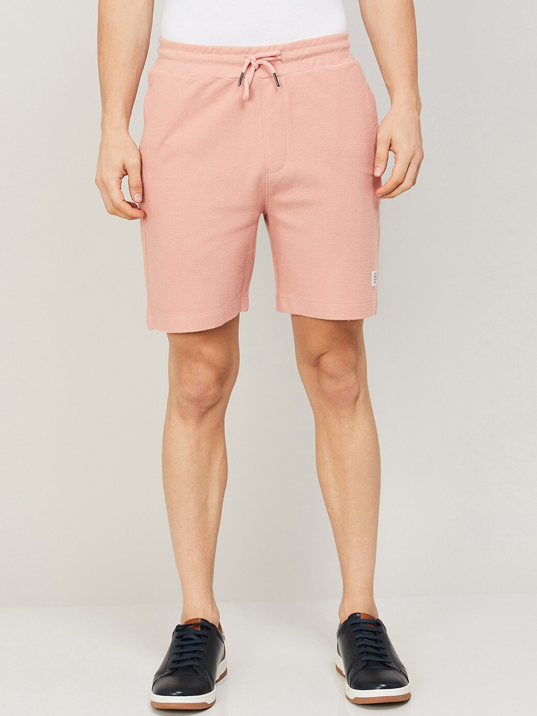 

Fame Forever by Lifestyle Men Cotton Mid-Rise Sports Shorts, Peach