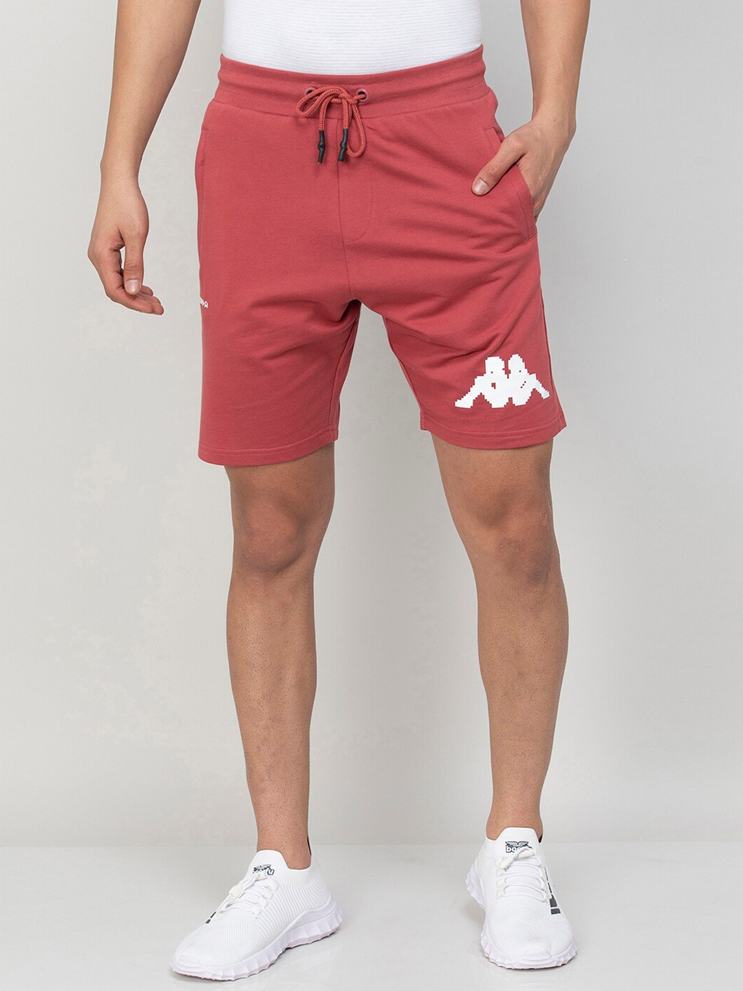 

Kappa Men Cotton Mid-Rise Sports Shorts, Brown