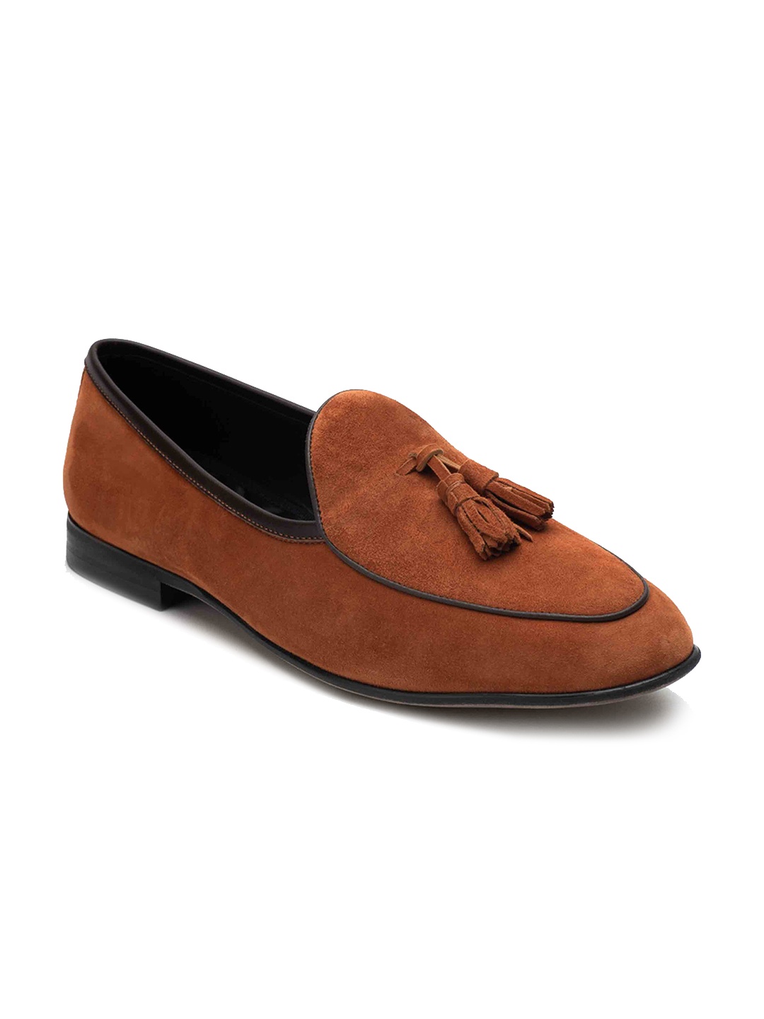 

Heel & Buckle London Men Suede Tassel Loafers, Brown