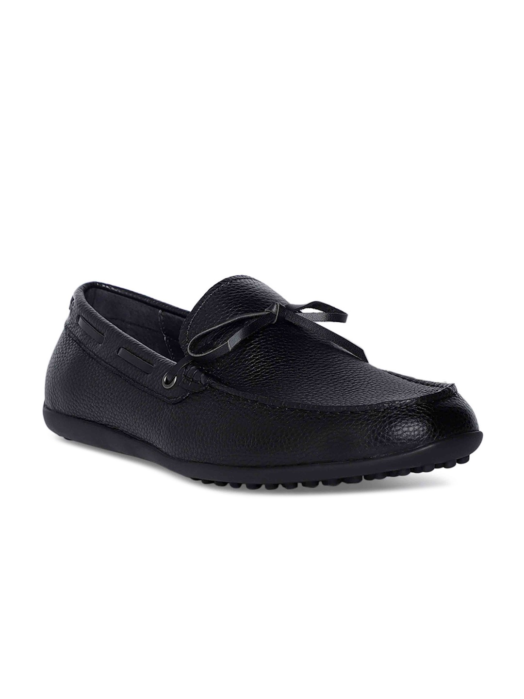 

Heel & Buckle London Men Leather Formal Loafers, Black