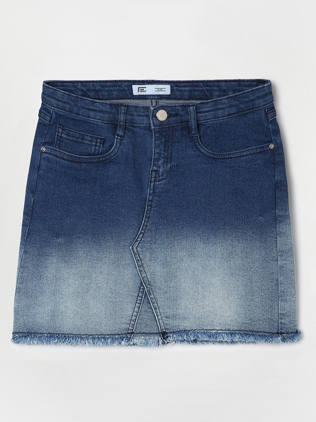 

Fame Forever by Lifestyle Girls Washed Above Knee-Length A-Line Skirt, Blue