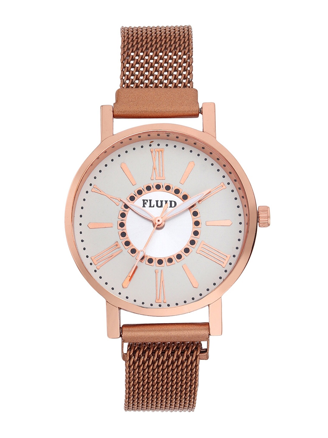 

FLUID Women Textured Straps Analogue Watch Watch Gift Set FL-Gift Set-23, Copper