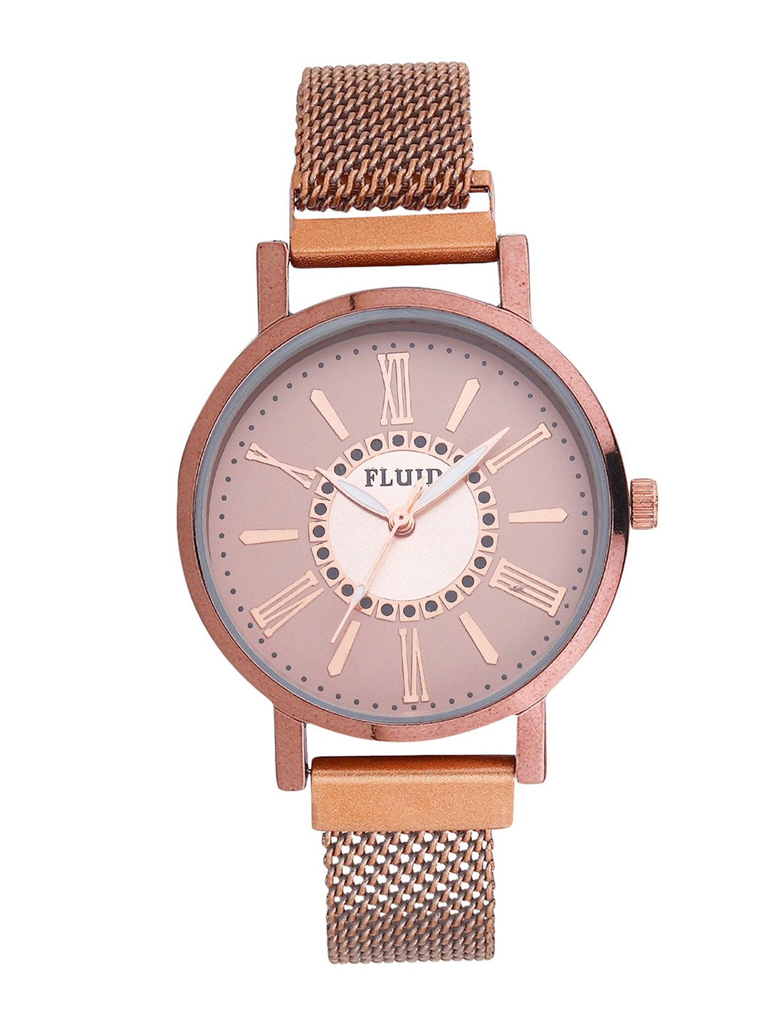 

FLUID Women Analogue Watch & Jewellery Gift Set FL-Gift Set-15, Rose gold