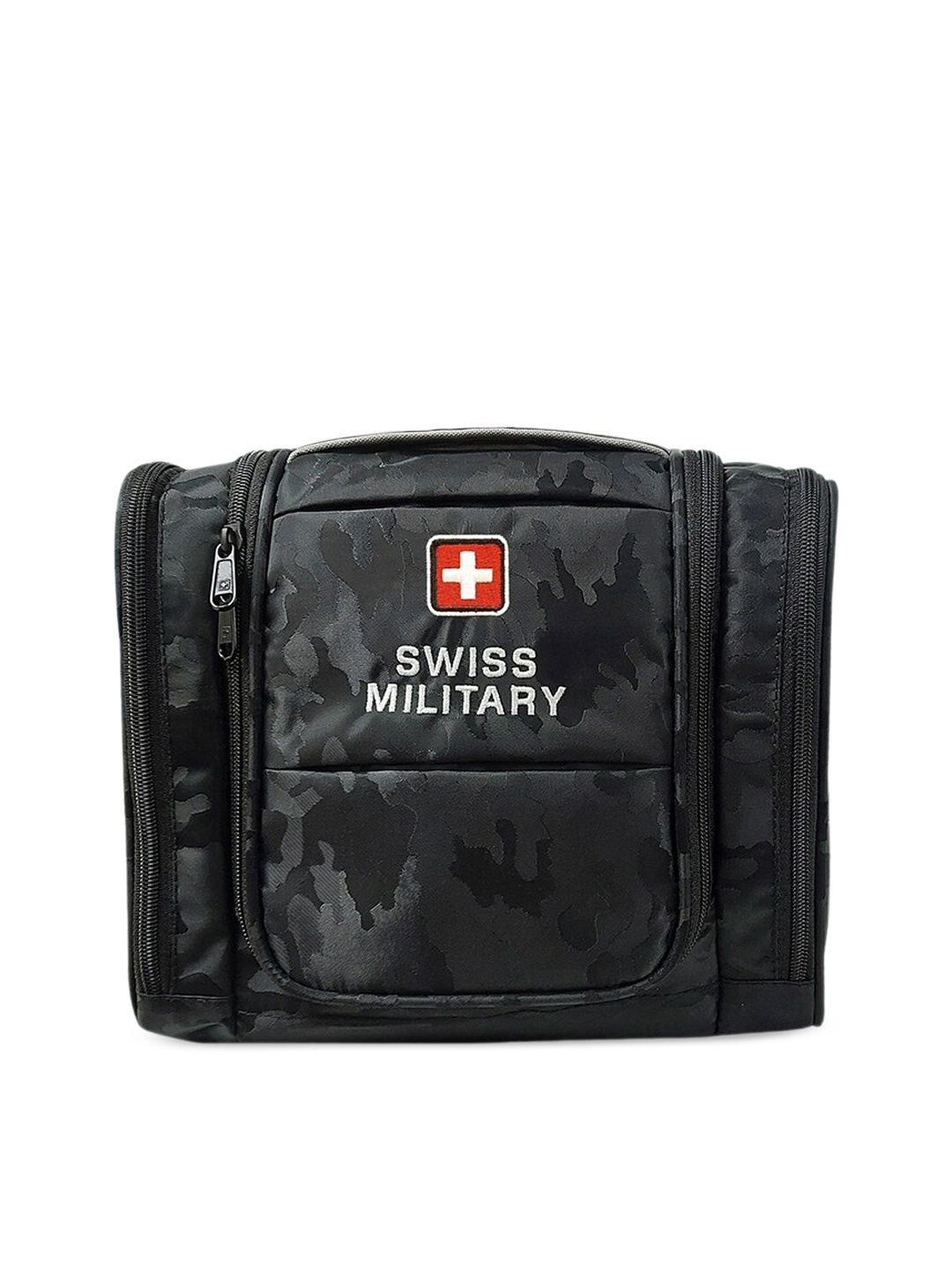 

SWISS MILITARY Printed Travel Accessory, Black