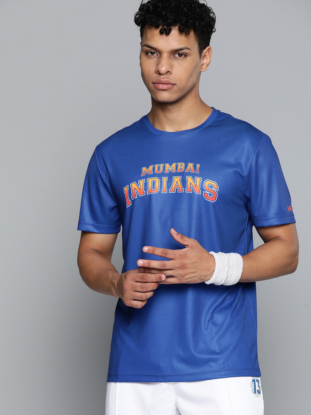 

HRX by Hrithik Roshan Mumbai Indians Typography Printed T-shirt, Blue