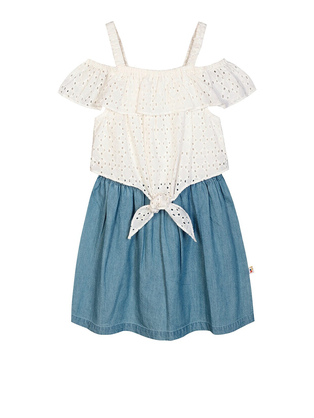 

Budding Bees Blue Floral Denim Dress