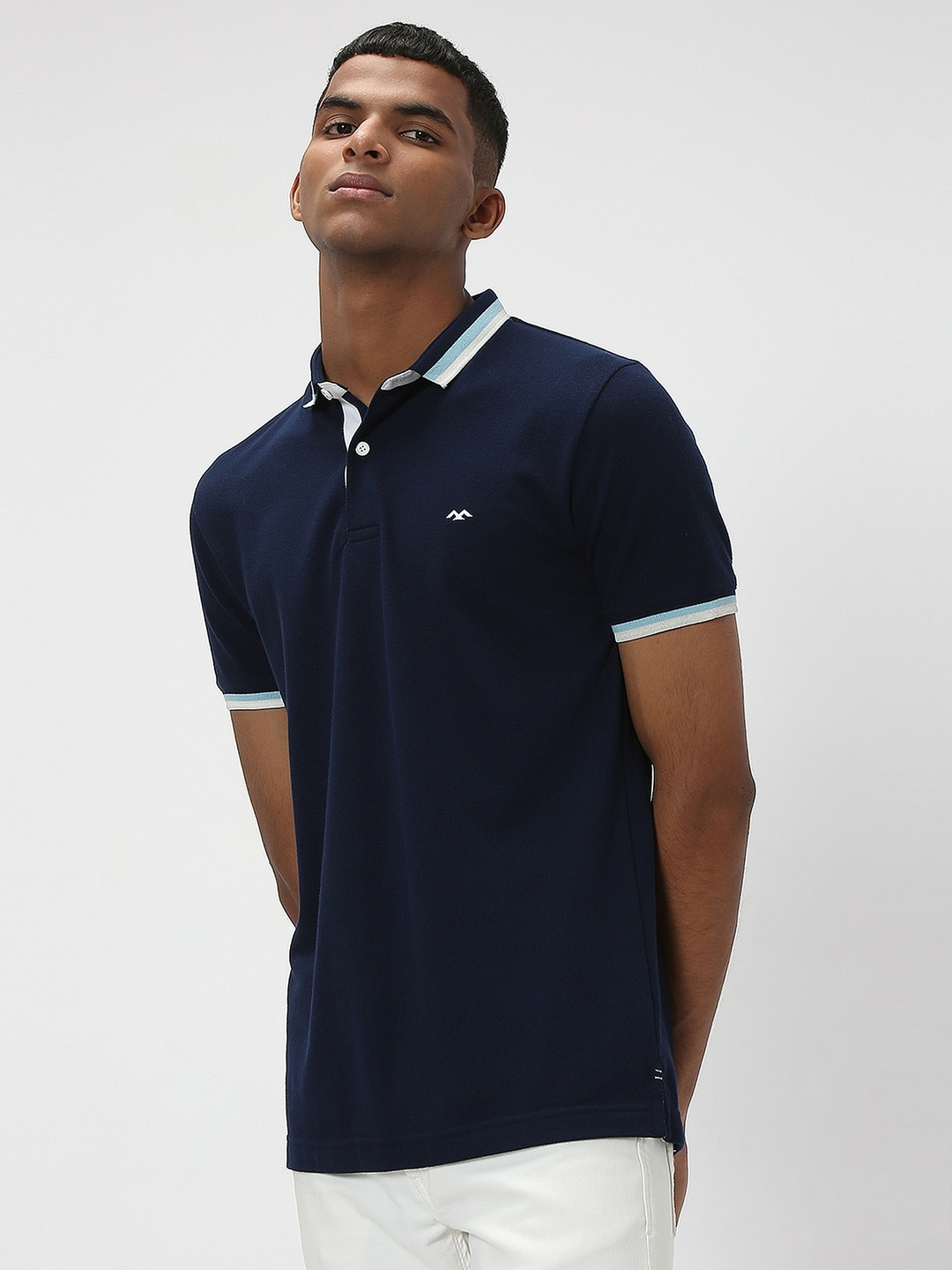

Mufti Polo Collar Slim Fit T-shirt, Navy blue
