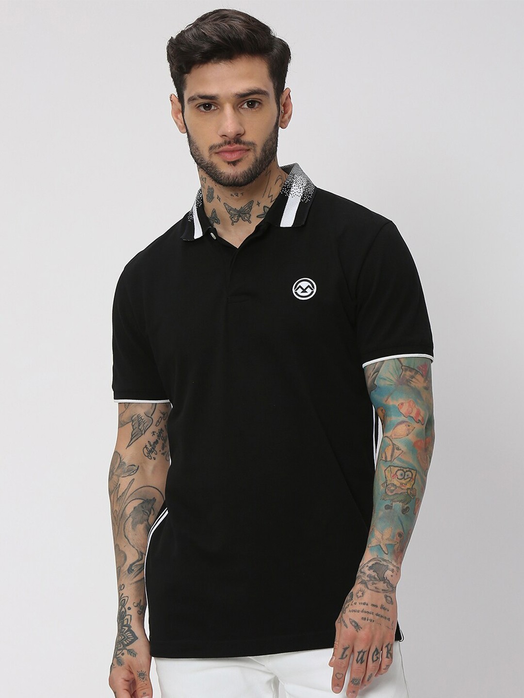 

Mufti Polo Collar Slim Fit Pure Cotton T-shirt, Black