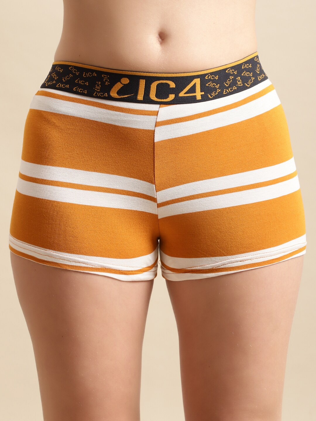 

IC4 Women Stripe Boy Shorts, Yellow