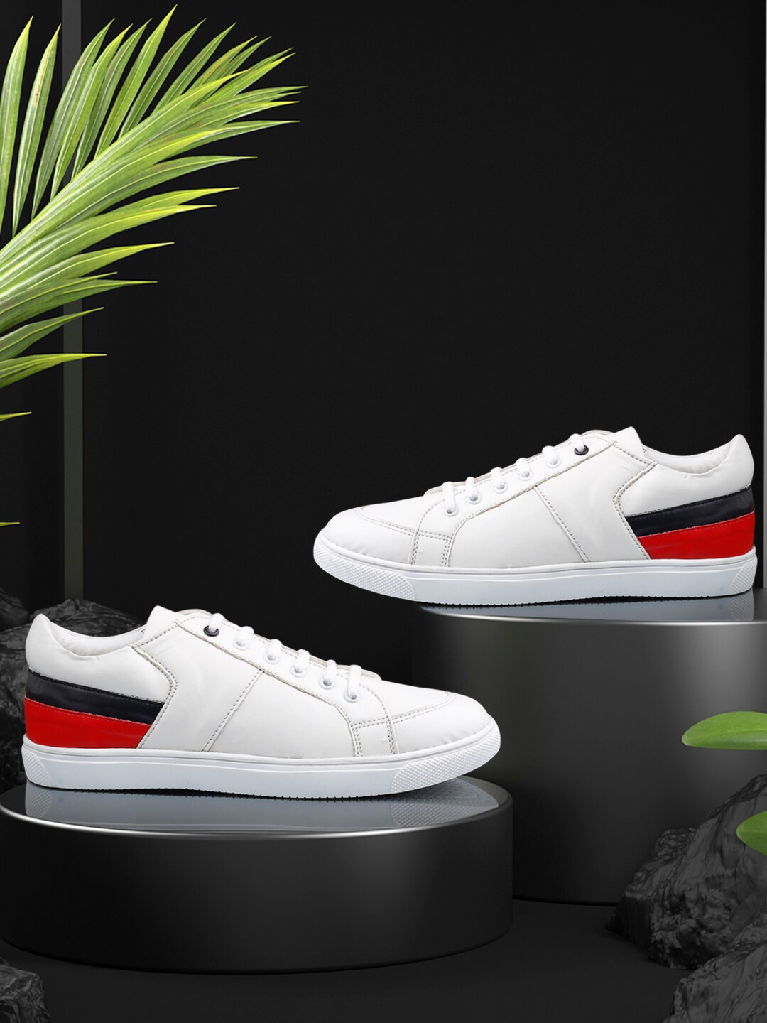 

FOUR STAR TRUCK SALES Men Waterproof Lining Lace-Up Sneakers, White