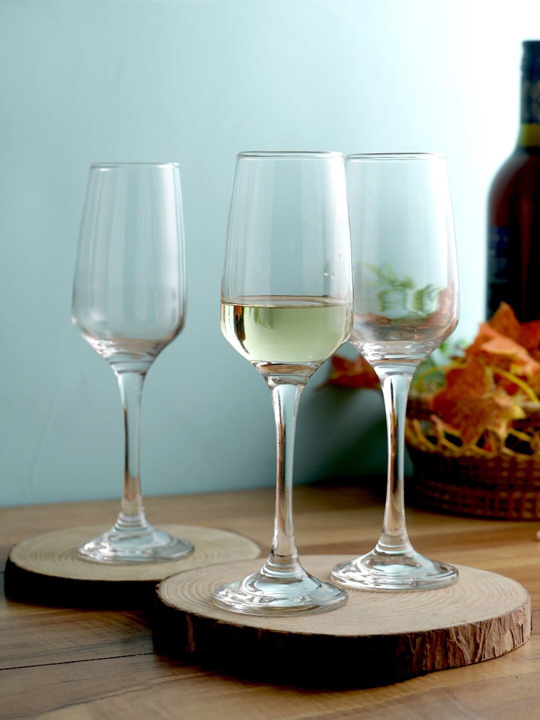 

smart serve King Transparent 2 Pcs Tall Champagne Flute Glass 229 ml Each