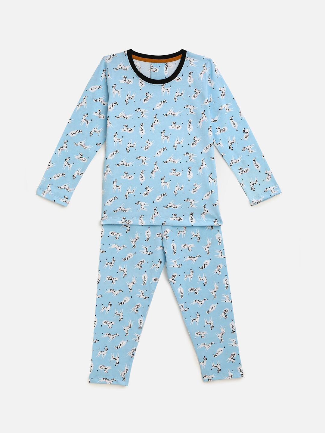 

HERE&NOW Boys Conversational Printed Night Suit, Blue
