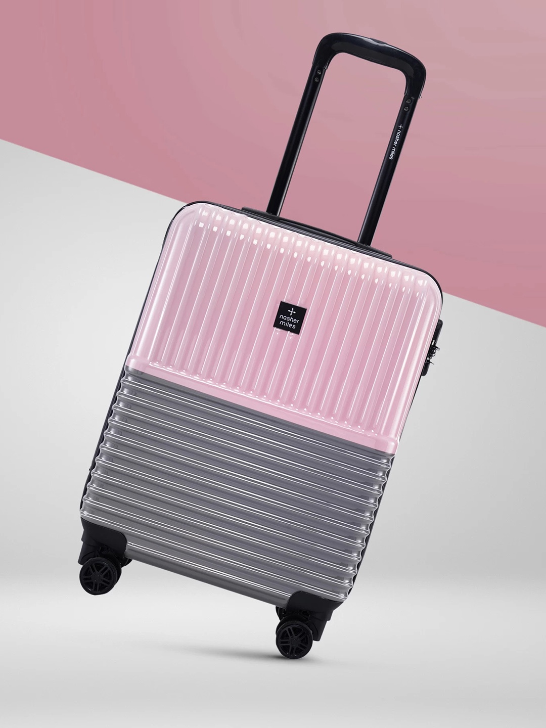 

Nasher Miles Istanbul Colourblocked Hard-Sided Cabin Trolley Suitcase 47 L, Pink