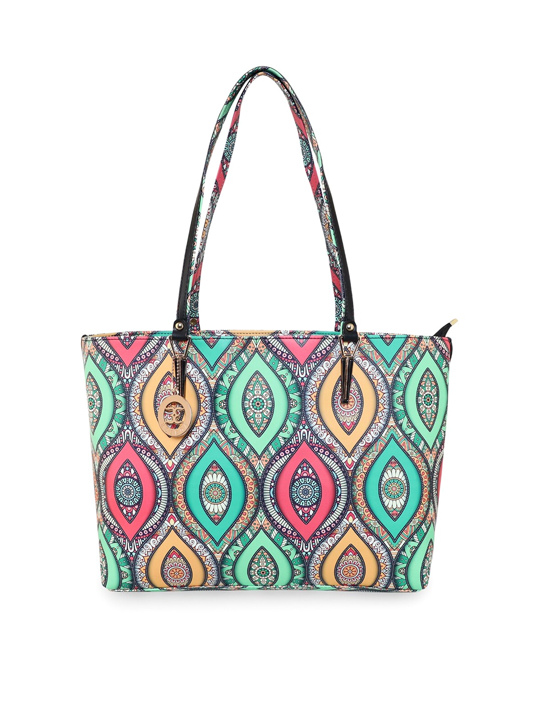 

ESBEDA Abstract Printed Structured Tote Bag, Pink