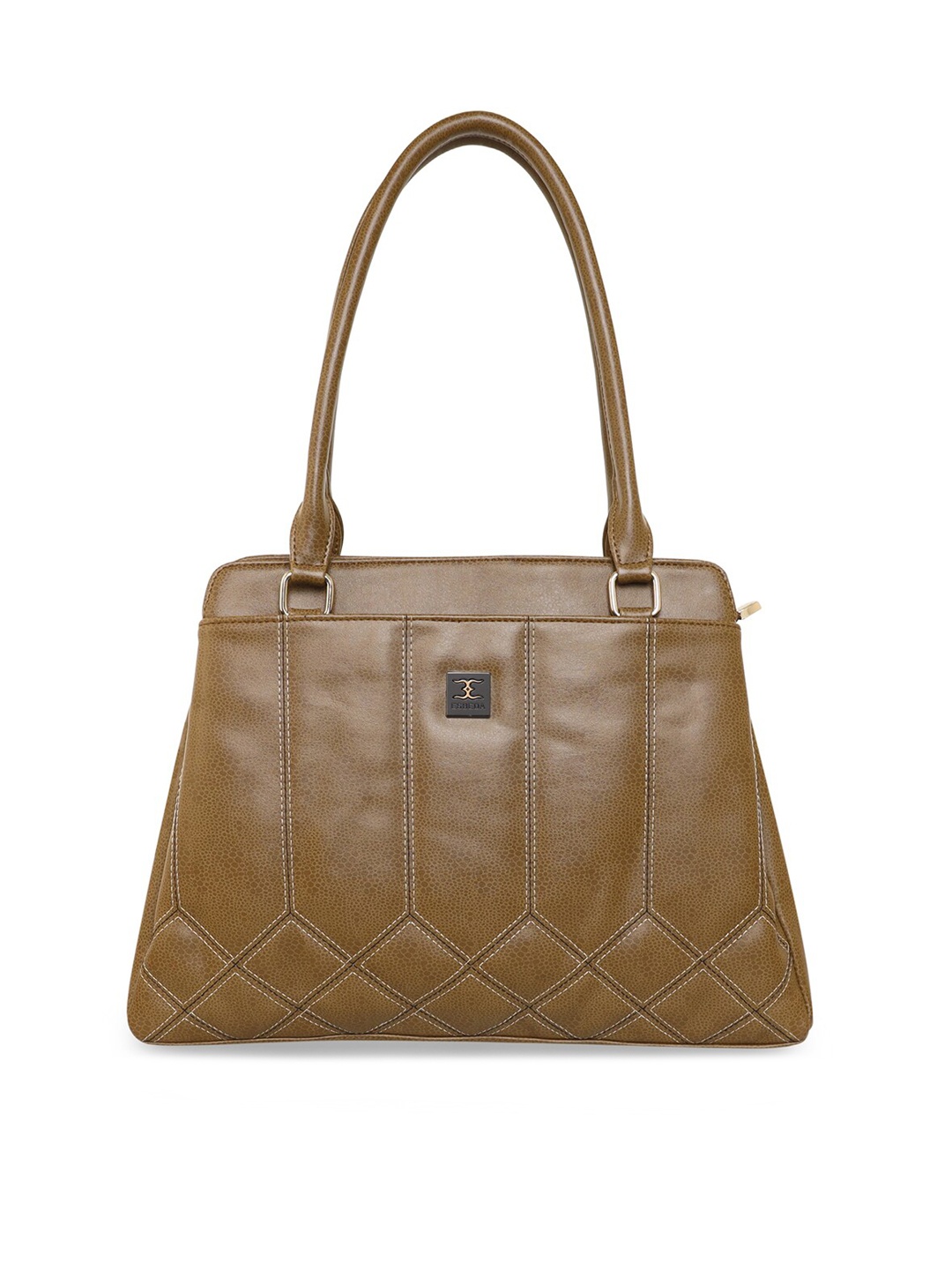 

ESBEDA PU Structured Shoulder Bag with Quilted, Camel brown