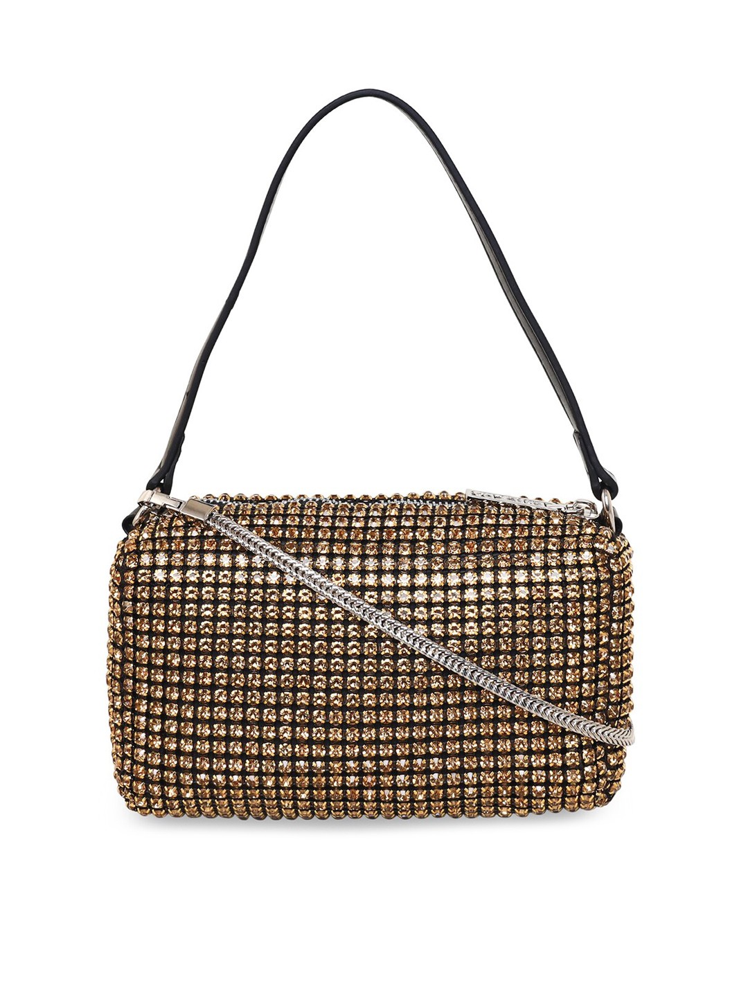 

ESBEDA Textured Bowling Sling Bag, Gold